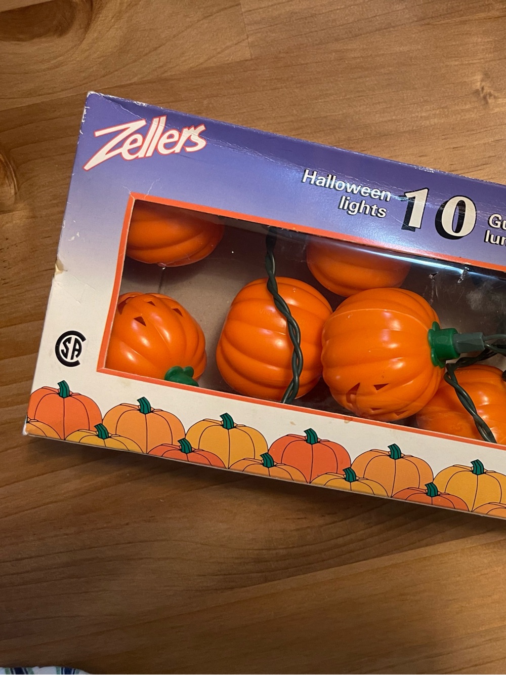 Vintage Orange Pumpkin String Lights Halloween Party Decor